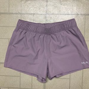 Huk 3” inseam mauve purple shorts size S/M updated pics!